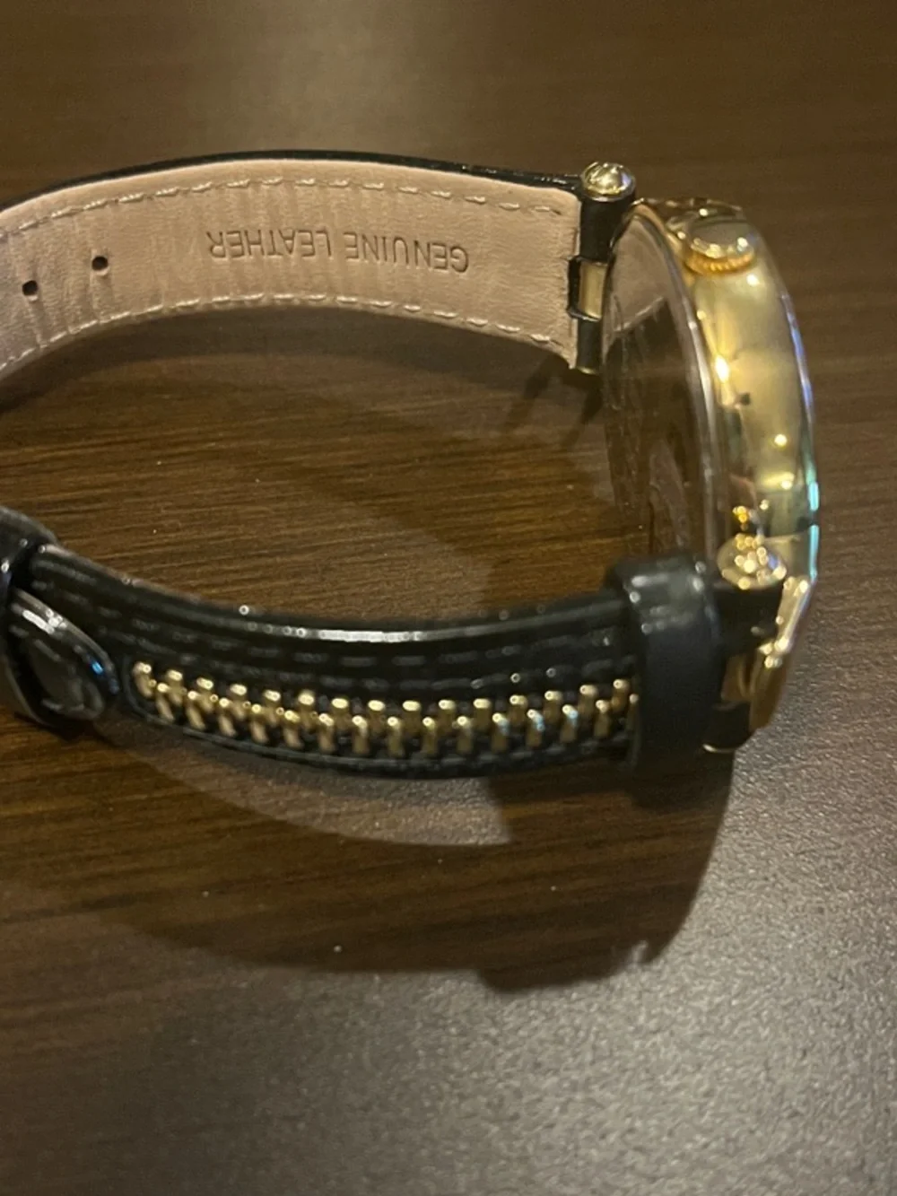 Versus Versace Black and Gold Women's Round Dial Watch with Charm Accent